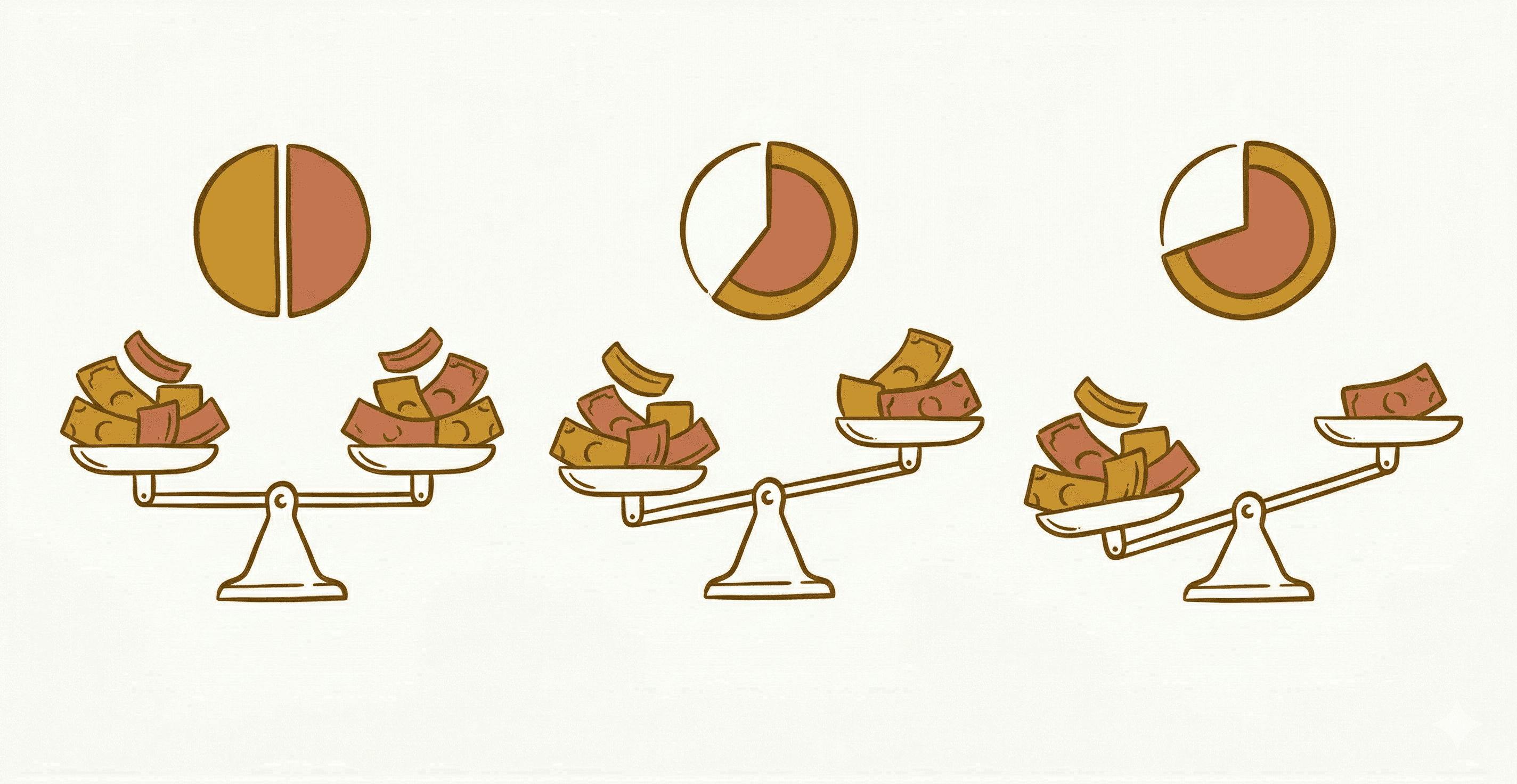 ¿50/50, 60/40 o proporcional a ingresos? Cómo decidir el reparto justo de los gastos
